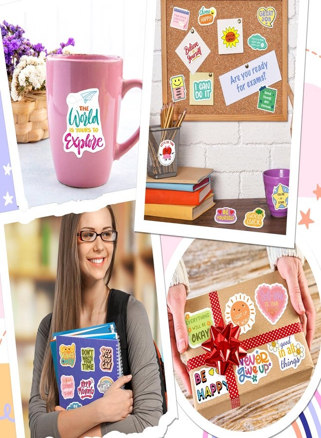 WAKEMOODEI 100PCS Motivational Stickers for Kids Teens, Inspirational Stickers for Water Bottles Laptop Positive Affirmation Vinyl Decals Encouraging Quote Sticker Pack - Image 4